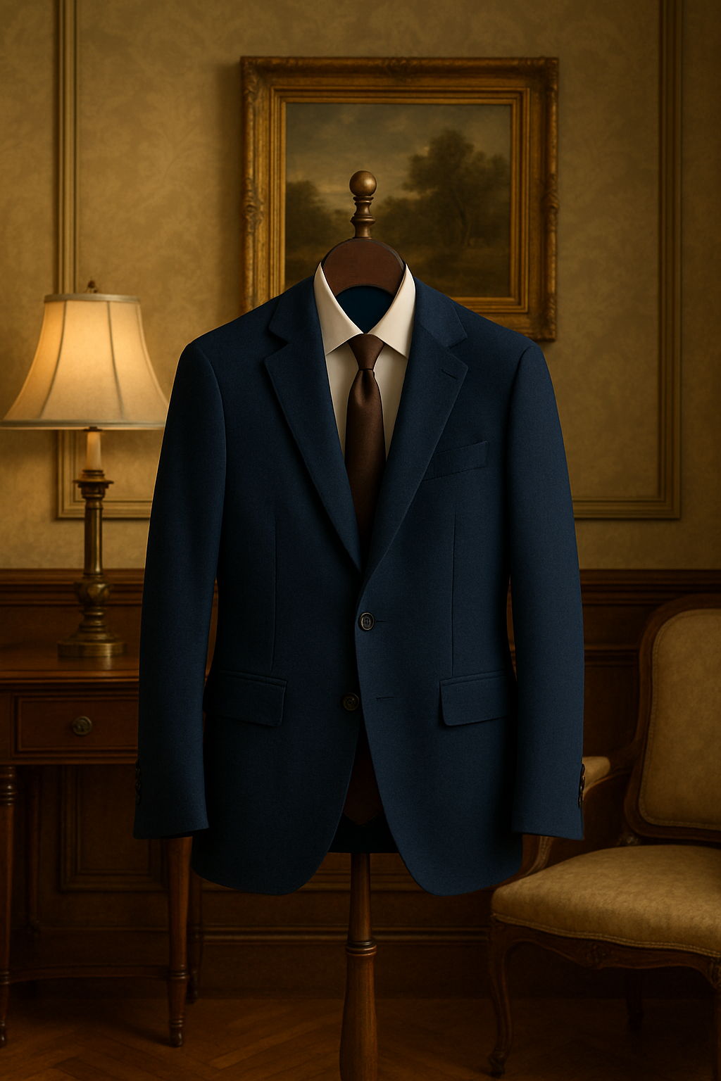 Navy Double-Breasted Blazer